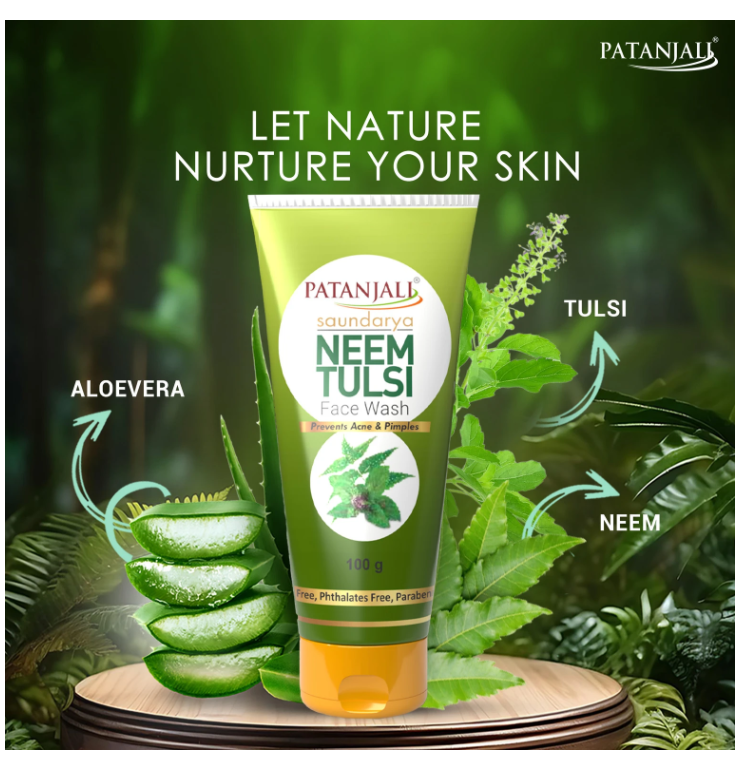 PATANJALI NEEM TULSI FACE WASH 100 GM