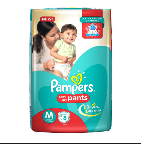 PAMPERS RED M SIZE 8 PANT