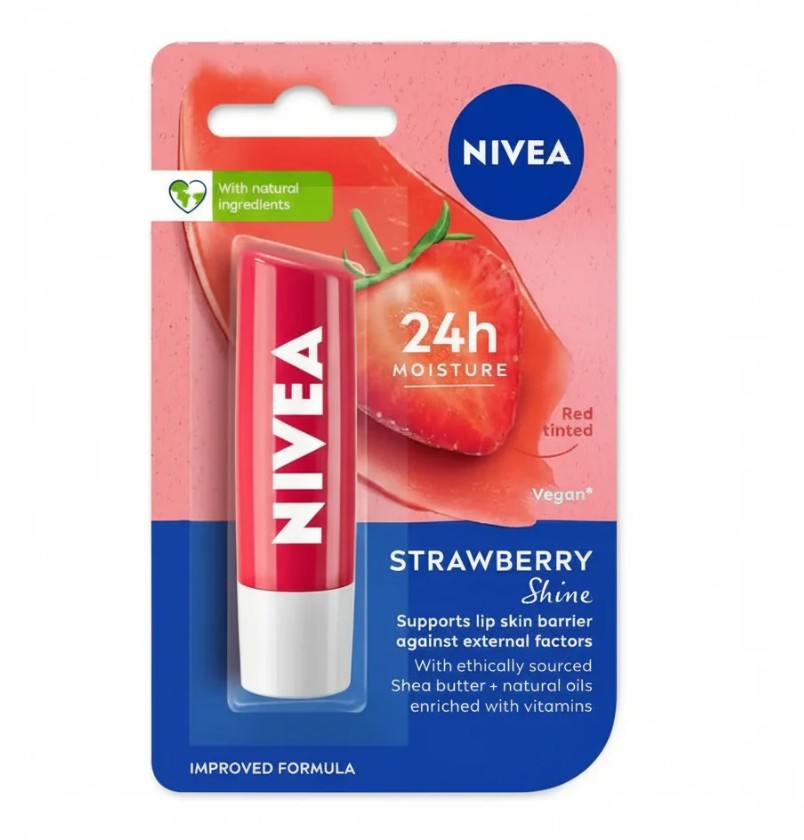 NIVEA STRAWBERRY RED LIP 4.8GM