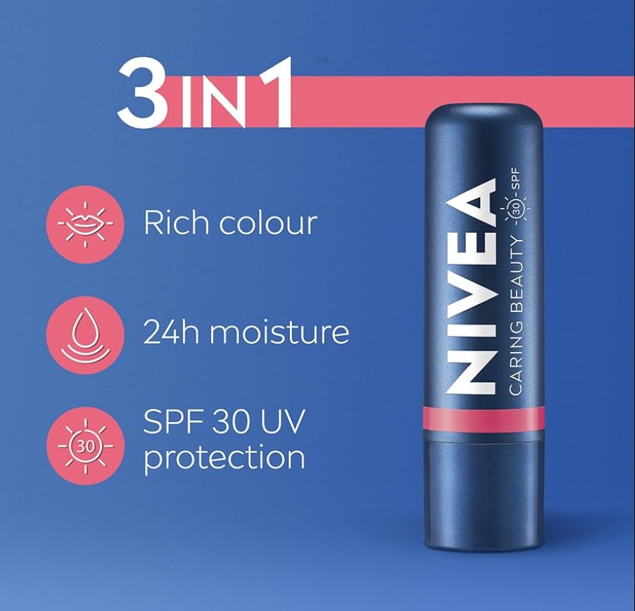 NIVEA LIP PINK 3-IN1