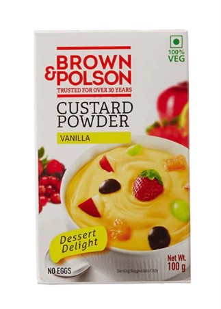BROWN POLSON CUSTARD POWDER VANILA 100 GM