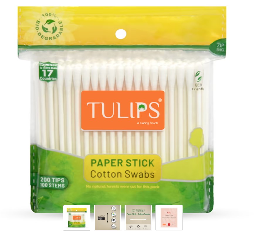 TULIPS COTTON SWABS