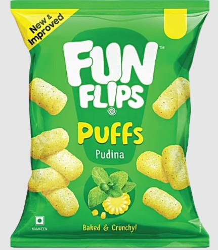 FUN FLIPS PUFFS PUDINA 72 GM