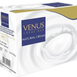 Venus Natural Cream Bar, Enriched with Crème & Natural Butter, 125 g Pack of 3